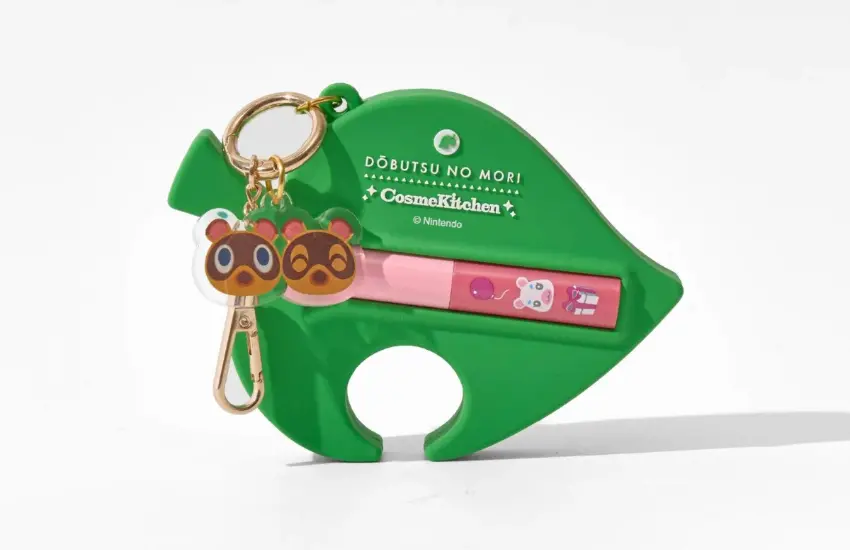 ▲以動物森友會的葉子為靈感設計，加上豆狸、粒狸造型裝飾，可愛度加倍。