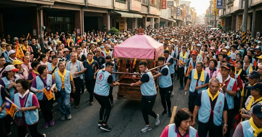 2026白沙屯媽祖進香全攻略！起駕時間、GPS定位App、交通管制與必備裝備懶人包。