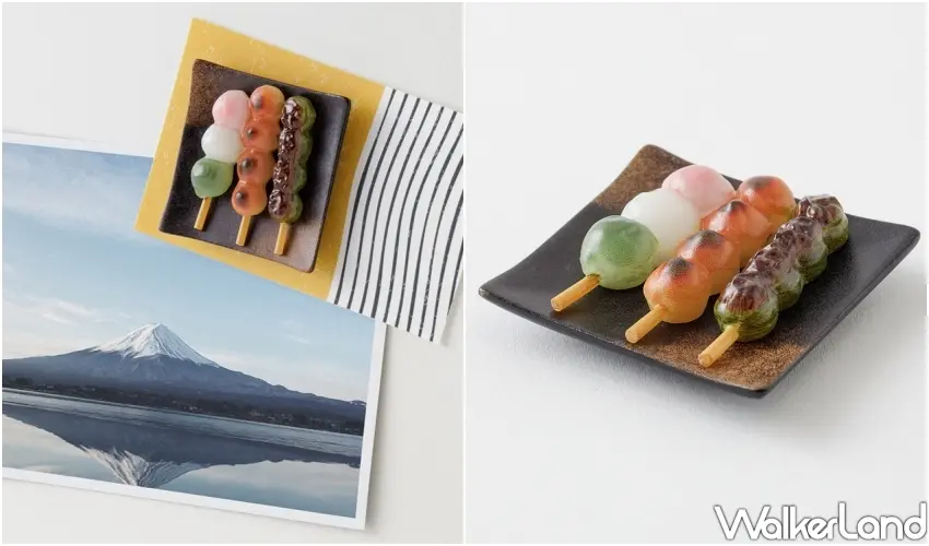 ▲受職人青睞的MIDORI微縮磁鐵將三色團子化身實用小物，充滿療癒感的精緻設計，瞬間治癒文具迷的心。