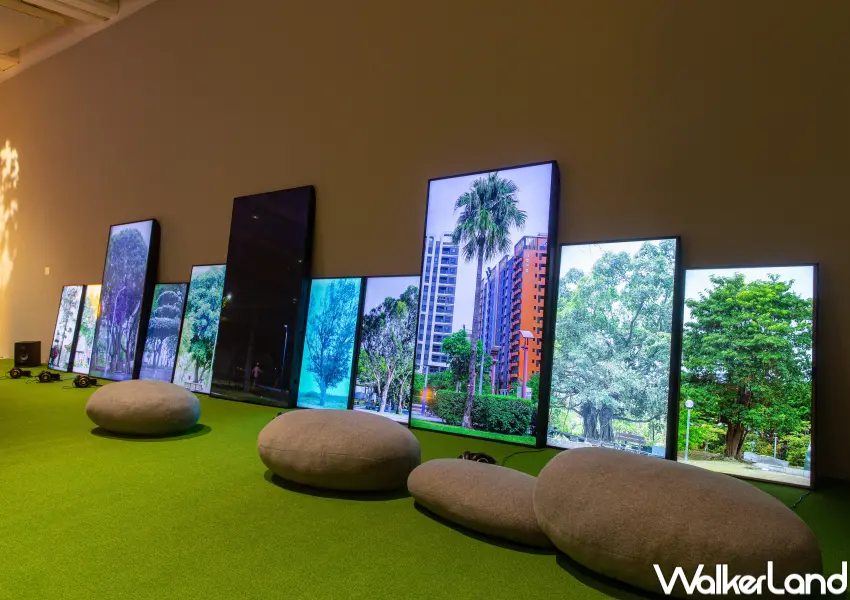 ▲北美館4月免門票入場!兒藝中心造全新展覽公園登場,公園涼亭、翹翹板全搬進北美館。