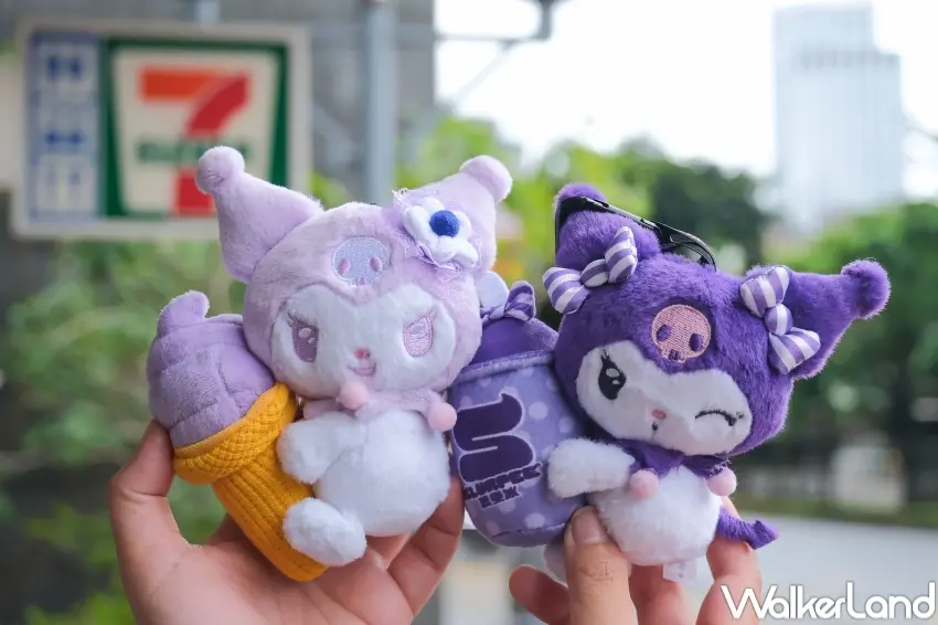 ▲7-ELEVEN集點活動可兌換盲盒或指定冰品，KUROMI拿思樂冰與霜淇淋造型提升整體收藏價值（攝影：張人尹）