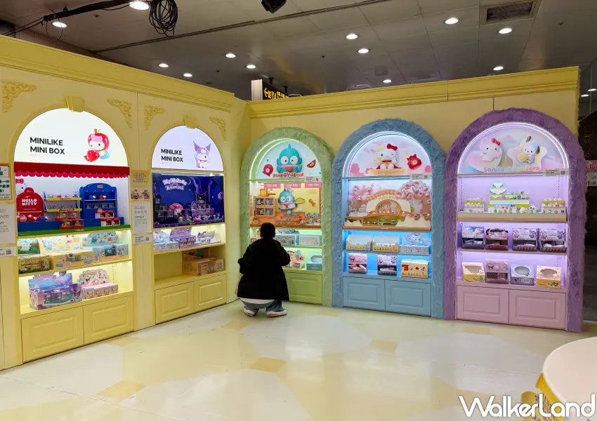 ▲北車三麗鷗快閃店！各系列Hello Kitty、酷洛米、美樂蒂等角色周邊，三麗鷗粉衝北車爆買一波。
(攝影：鄭亦庭)