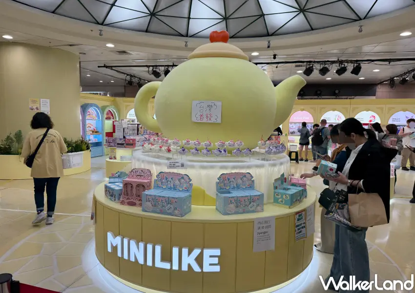 ▲台北車站三麗鷗花茶舞會主題快閃店！即日起至4月22日在台北地下街Y3出口的第12廣場登場。(攝影：鄭亦庭)