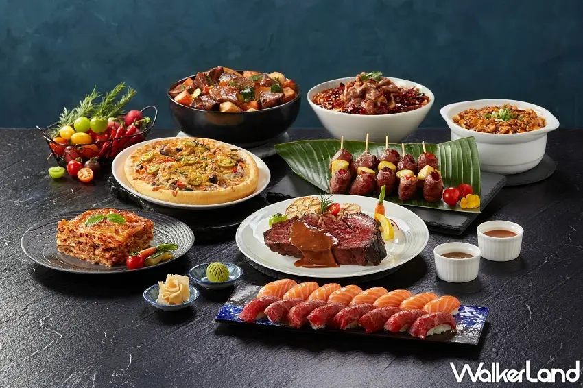 ▲50樓Café於4月1日至6月26日展開全新主題「和牛吃到飽」,嚴選頂級美國極黑和牛、澳洲M9和牛及和牛臉頰肉,推出十多道特色佳餚,無限供應吃到飽。圖/50樓Café提供;窩客島編輯李維唐整理