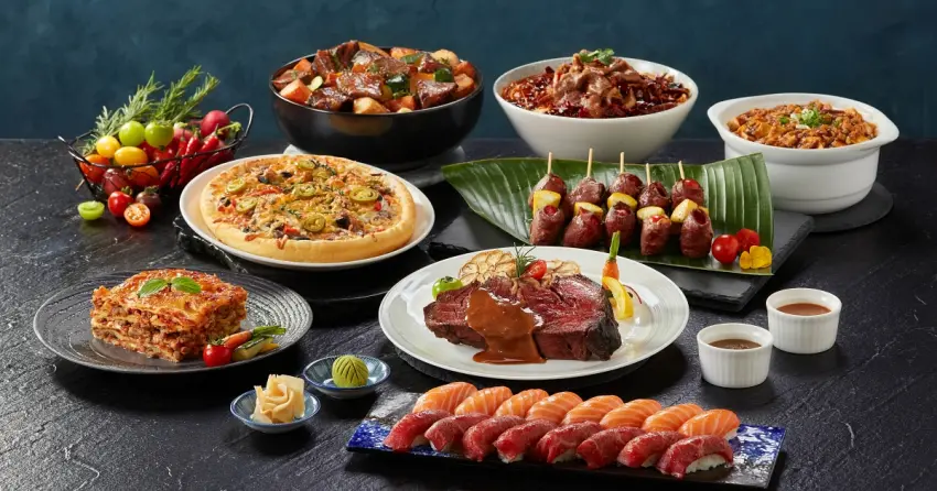 新北Buffet首選！50樓Café和牛吃到飽強勢回歸，M9和牛與美國極黑牛無限續點。