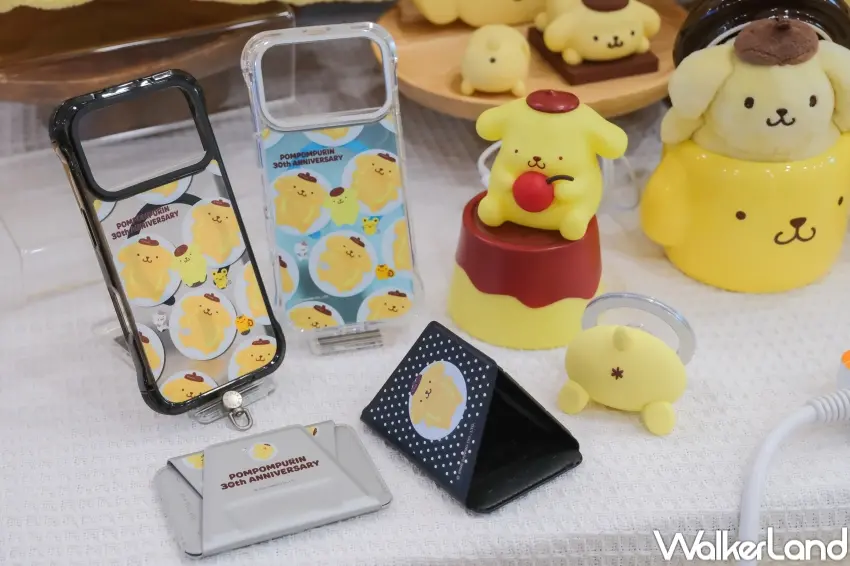 ▲三麗鷗布丁狗在7-ELEVEN集點活動中推出購物袋與電源線組等配件，讓粉絲在通勤與日常使用都能融入角色元素。（攝影：張人尹）