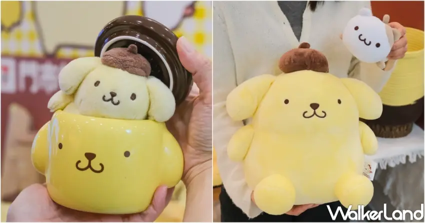 ▲7-ELEVEN三麗鷗布丁狗集點推出馬克杯組、紀念絨毛公仔組搭配可拆磁吸馬芬角色。（攝影：張人尹）