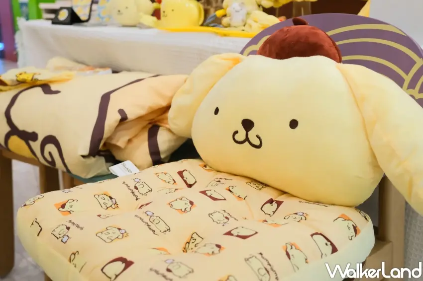 ▲7-ELEVEN三麗鷗布丁狗集點推出多款居家用品，布丁狗坐墊必買。（攝影：張人尹）