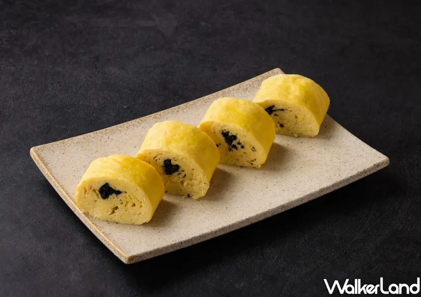 ▲大人小孩都愛的黑松露玉子燒，將義大利頂級松露醬捲入厚實鬆軟的蛋捲中，是絕不能錯過的限定單點。