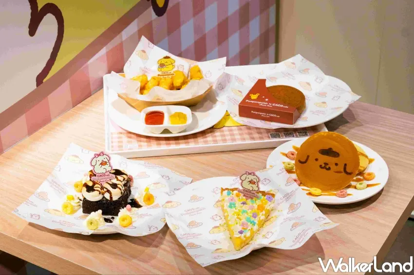 ▲CACO cafe推出布丁狗主題餐點，包含白醬千層麵、披薩與布丁生乳捲等，主打分享與拍照兼具。