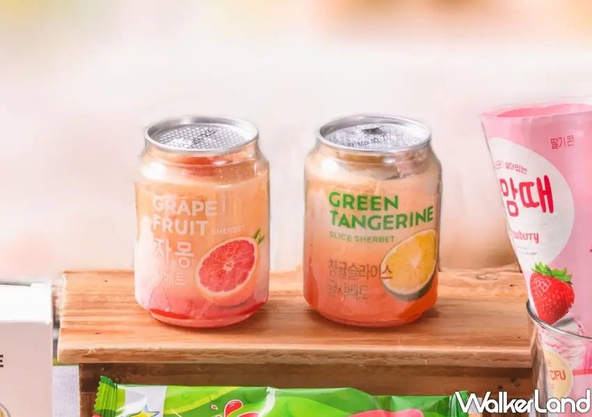 ▲全通路獨家的JENA韓國青橘雪酪與JENA韓國葡萄柚雪酪，透明罐裝呈現清爽酸甜的果系風味。