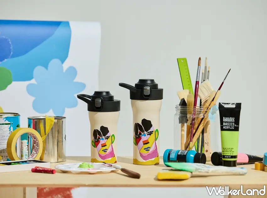 ▲日本虎牌聯名英國藝術家 John Booth全新雙飲結構保溫杯，以「Travel With Friends, Drink with TIGER」為設計主題，把友情與旅途裝瓶。圖／日本虎牌TIGER提供；窩客島整理