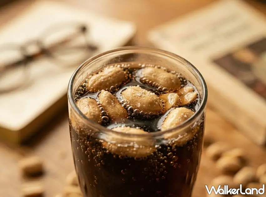 ▲晶瑩剔透的玻璃瓶可樂與鹹香花生,在溫暖陽光下交織出懷舊的生活感。 / 圖:AI生成、窩客島整理