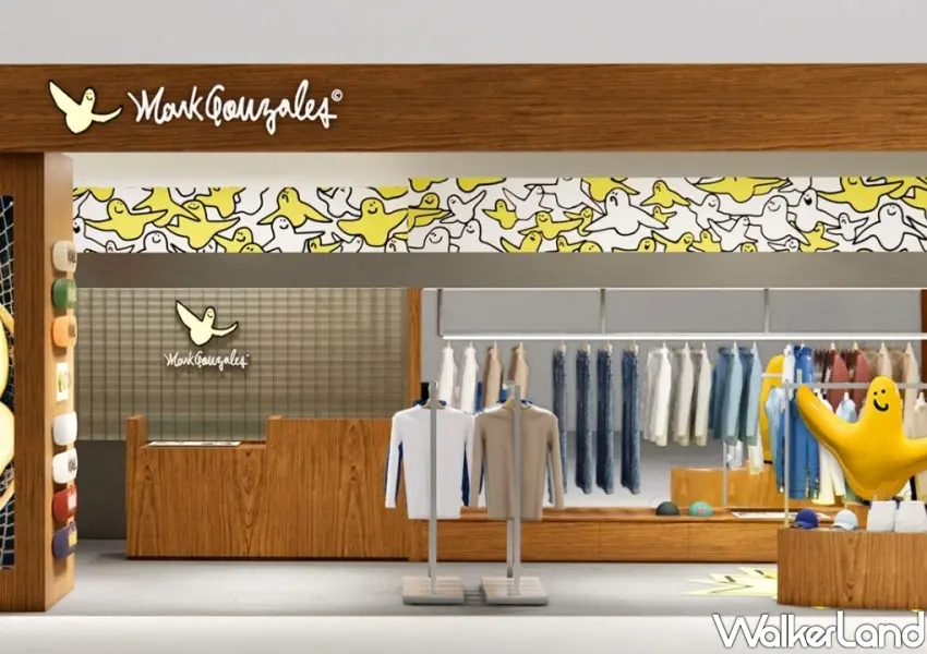 ▲韓國潮流品牌Mark Gonzales正式進駐三樓,以標誌性天使塗鴉打造台中首間旗艦店裝,掀起街頭穿搭旋風。