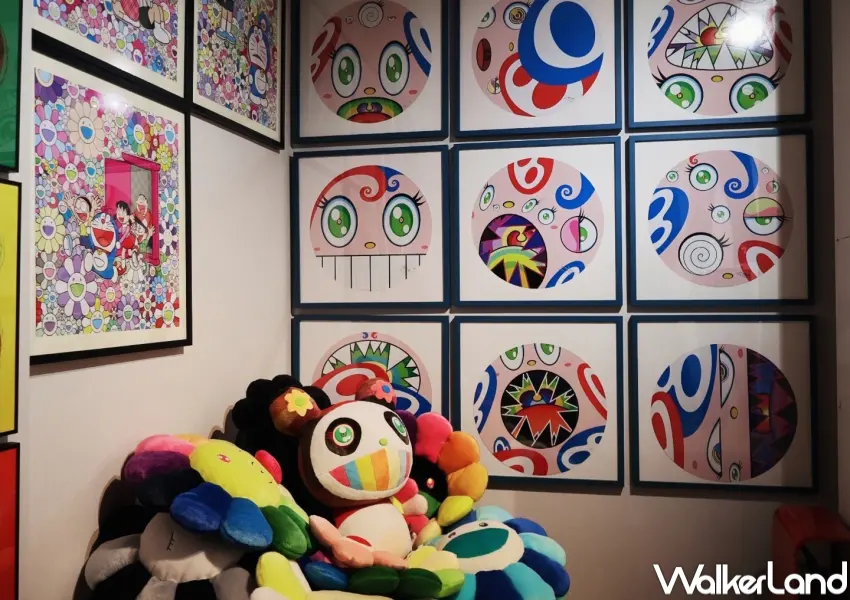 ▲全新台北藝術地標！光之間二樓展區展出村上隆經典花卉、角色肖像系列作品。(圖片來源：光之間 Art Space)