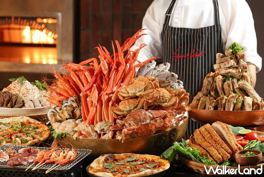 ▲歡慶泰市場重新開幕2周年,餐廳特別自即日起至5月31日午、晚餐時段推出2周年歡慶活動,活動期間「晶華會」APP會員可享兩人現折500元、4人最高折抵1000元的專屬優惠。 圖/台北晶華提供;窩客島編輯李維唐整理