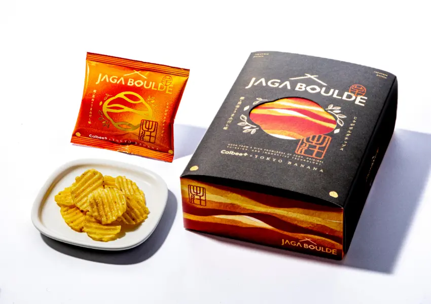 ▲東京車站伴手禮TOP10推薦:第6名「Jaga Boulde」Calbee+×東京香蕉洋芋片(JR-Cross 提供)