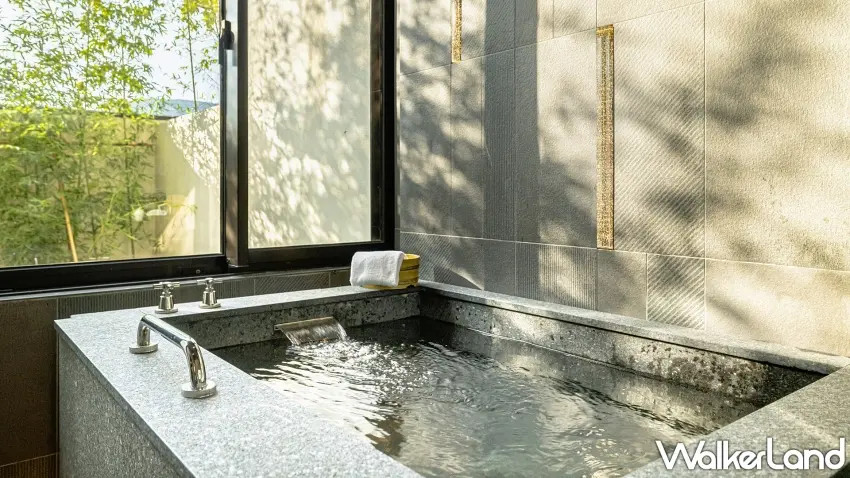 ▲北投晶泉丰旅迎接開幕周年，推出住宿、餐飲與泡湯多重優惠回饋旅客。圖／晶泉丰旅提供；窩客島編輯李維唐整理