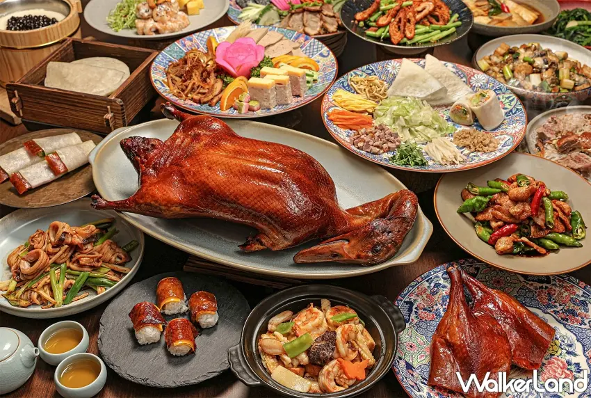 ▲泉源閣推出總鋪師烤鴨六吃辦桌料理，四人餐券3,999元即可享11道料理。圖／晶泉丰旅提供；窩客島編輯李維唐整理