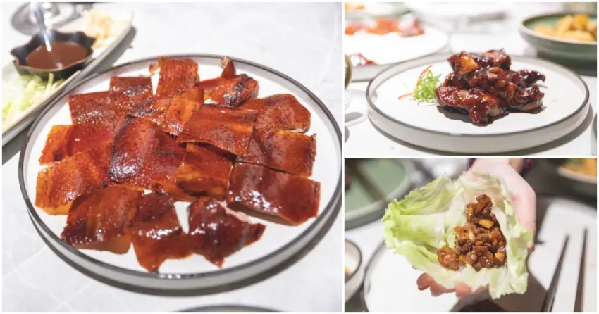 ▲「九華樓」主打華泰片皮鴨,外皮酥香、肉質多汁,搭配精緻粵菜與港點,讓人一口接一口停不下來。