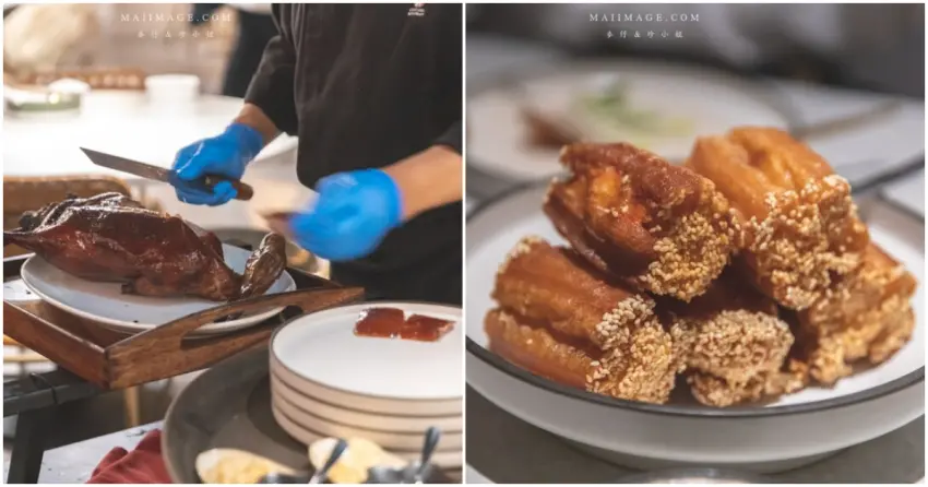 ▲文湖線不只風景好拍,美食同樣讓人驚艷!人氣神級烤鴨香氣四溢、皮脆肉嫩,記得先預約以免向隅。