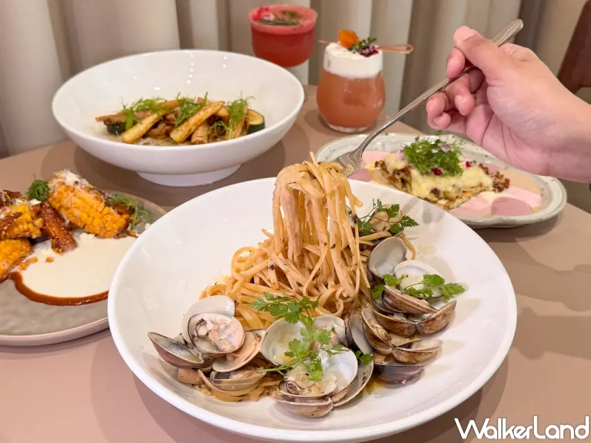 ▲嵩 sung 進駐台中漢神洲際購物廣場,打造百貨首店,讓粉絲在逛街同時也能安排嵩 sung 義大利麵約會行程。(攝影:張人尹)