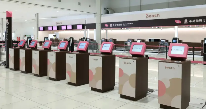 ▲Peach也同步翻新了關西機場第2航廈國內線的機場櫃台，並自2026年4月1日起開始啟用。 