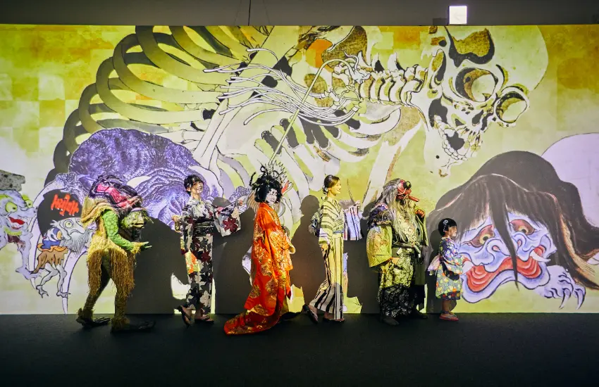 ▲「妖怪巡遊」展現天狗、河童、雪女等經典角色將現身與觀眾互動拍照。