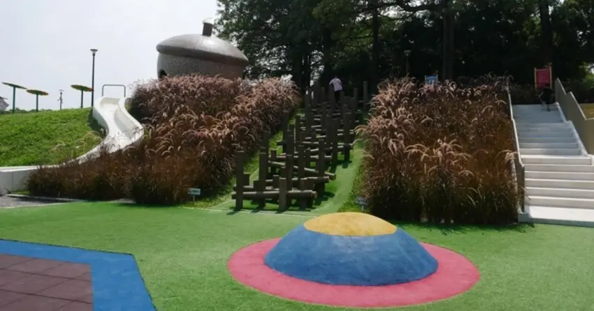 ▲「雲林膨鼠森林公園」以松鼠、橡果為設計核心,造景可愛又療癒,親子來訪必打卡。