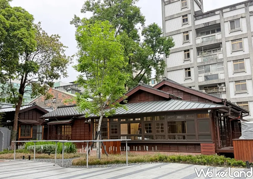 ▲光在錦町園區內的老屋充滿歲月痕跡，結合現代設計打造出城市裡的綠洲空間。(攝影：鄭雅之)