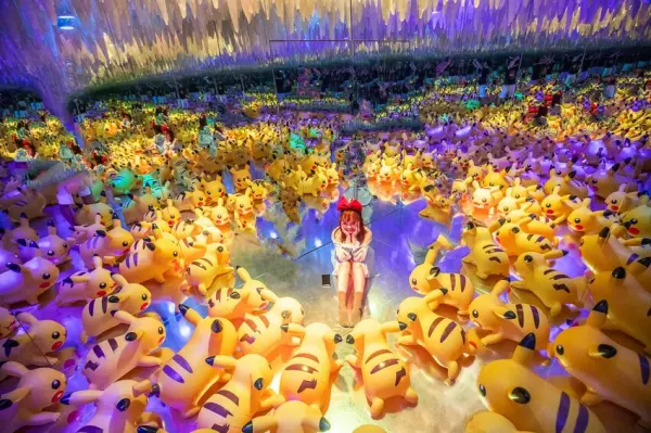 ▲宜蘭室內景點打卡必拍！白日夢自拍館必拍皮卡丘大軍洞穴、粉紅超市等10大主題展區。(攝影：部落客 大手牽小手。玩樂趣)