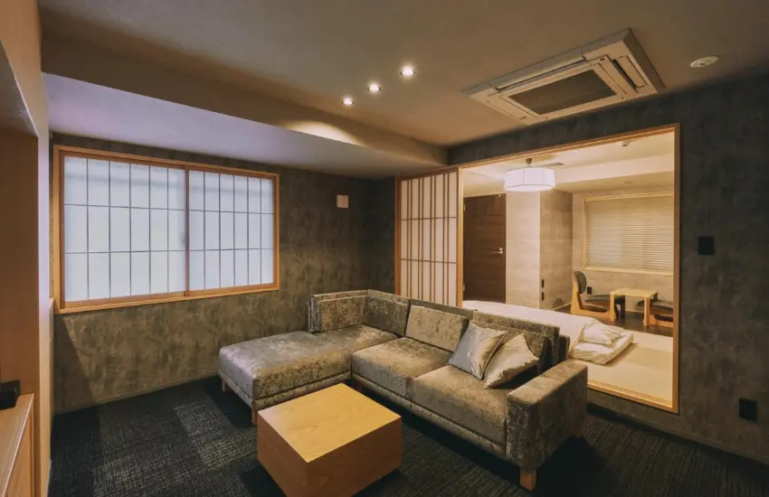 ▲雅樂套房面積50平方公尺，配備榻榻米小上台區域。