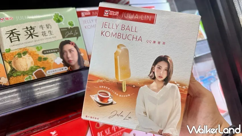 ▲除了獵奇口味,聯名系列同步推出「QQ康普茶」口味,主打果凍球口感與清爽茶香。圖/雅方、家樂福提供;窩客島整理