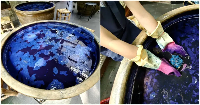 ▲來到「卓也小屋」記得體驗藍染DIY！從浸染到晾曬親手完成，留下獨特的旅遊回憶。