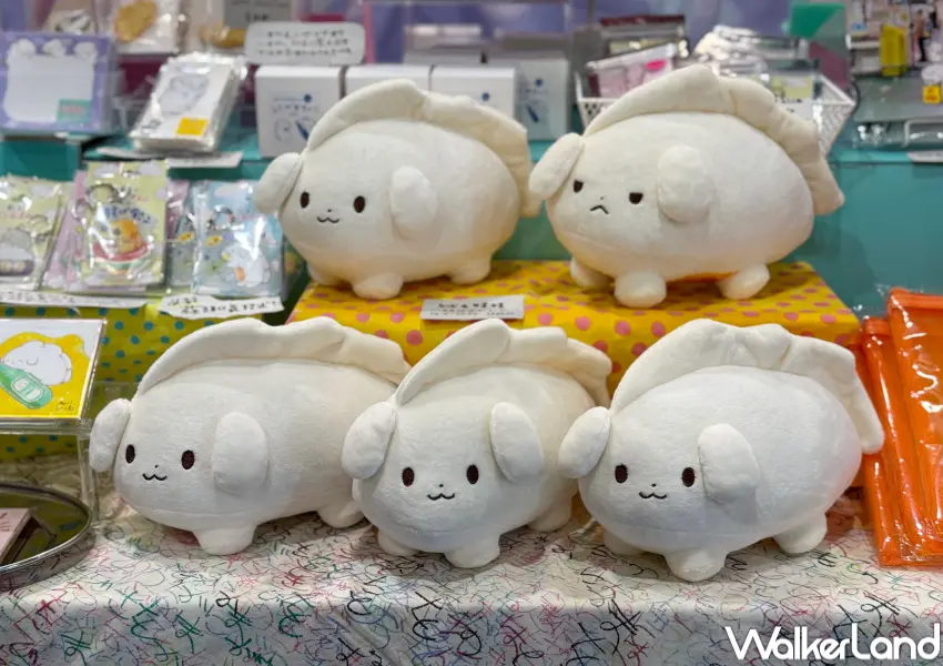 ▲2026DG Taiwan台灣禮品文具展於台北世貿一館展出至4/19，日本館小餃子喬桑角色娃娃超可愛。(攝影：鄭亦庭)
