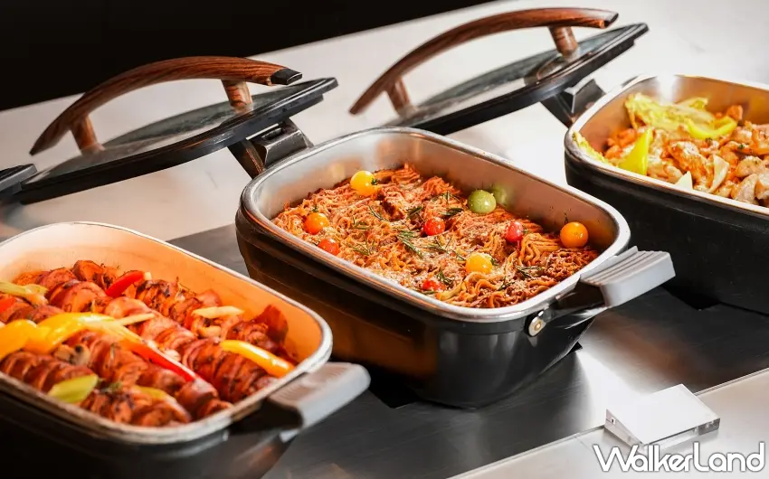 ▲COZZI Blu和逸飯店‧桃園館「謝師恩‧逸鵬程」專案，以海洋系美學宴會空間結合星級圓桌佳餚，為師生打造充滿儀式感的畢業慶典。圖／COZZI Blu和逸飯店‧桃園館提供；窩客島編輯李維唐整理