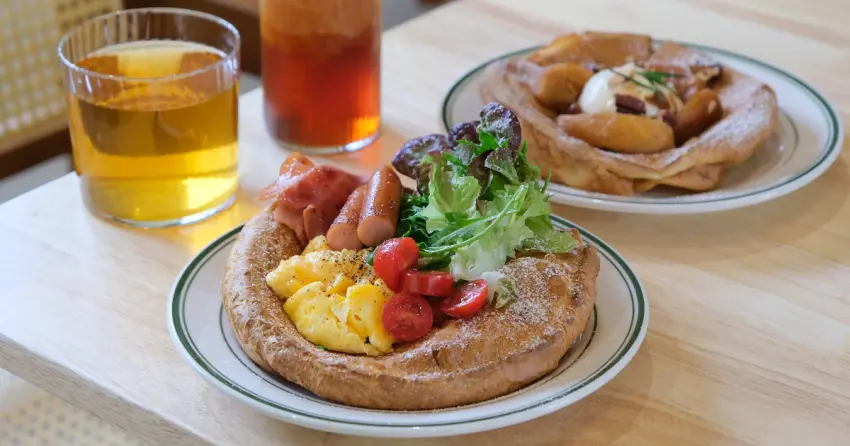 古亭日式老宅甜點！芙香家鐵鍋鬆餅開幕就爆紅，甜鹹鬆餅必點推薦。