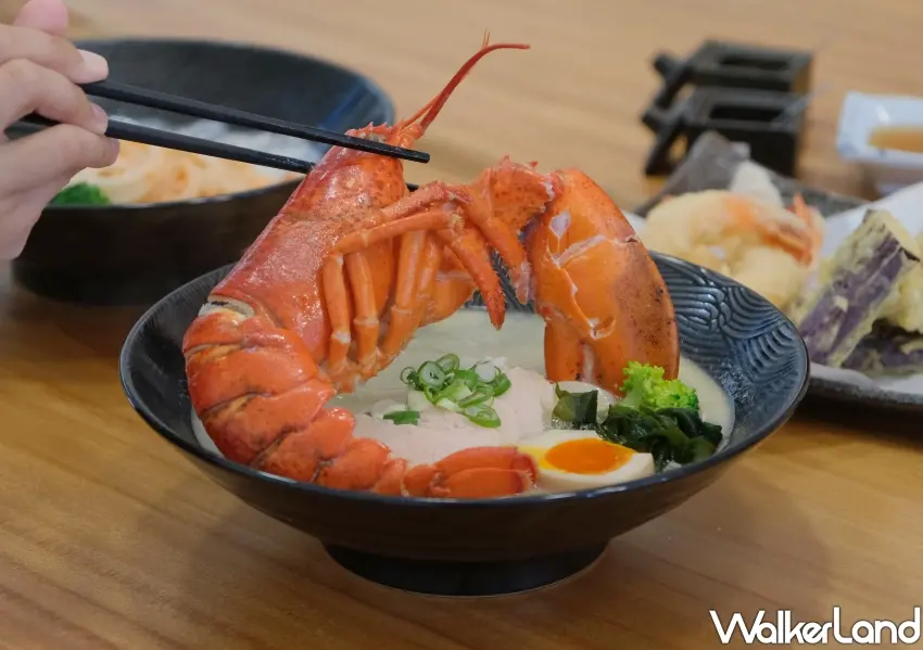 ▲開幕限定的波士頓龍蝦烏龍麵分量十足，每日限量供應，成為台北烏龍麵控瘋狂朝聖的夢幻逸品。(攝影：鄭雅之)