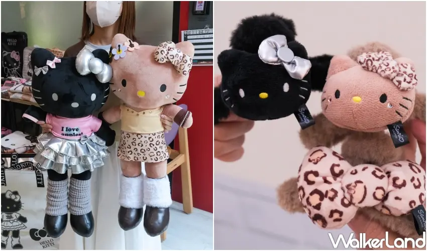 ▲7-ELEVEN三麗鷗長腿KITTY推出絨毛吊飾與70cm大型玩偶，從隨身配件到抱枕一次滿足粉絲需求。（攝影：張人尹）