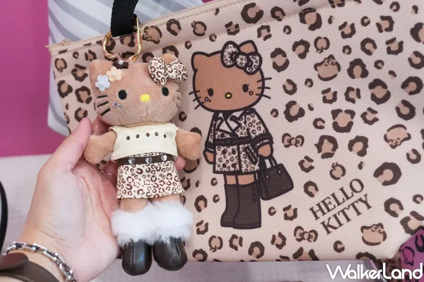 ▲7-ELEVEN三麗鷗長腿KITTY午餐袋搭配15cm絨毛吊飾，兼顧可愛外型與保溫保冷功能。（攝影：張人尹）