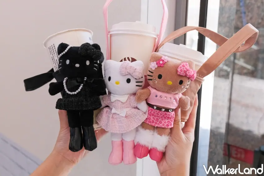 ▲7-ELEVEN三麗鷗長腿KITTY以修長比例與多變穿搭亮相，打造日常也能使用的收藏系列。（攝影：張人尹）