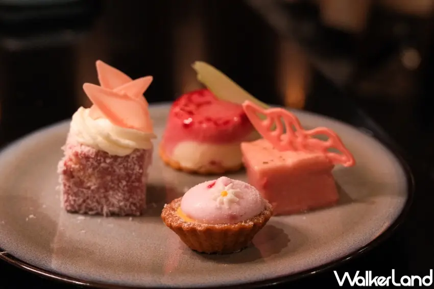 ▲旭集春漾花實季主打5款日系甜點，融合四葉乳業乳源與職人技藝，讓粉絲一次品嚐多層次甜點風味。（攝影：張人尹）