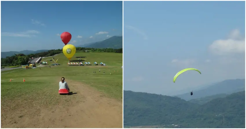 ▲鹿野的滑草、飛行傘體驗同樣精彩，從高空到草地都充滿刺激感，每一站都能玩得超過癮。