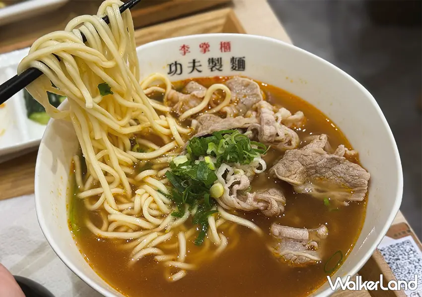 ▲中山站美食「李掌櫃功夫製麵」內用限時50分鐘、不提供訂位（攝影：蕭芷琳）