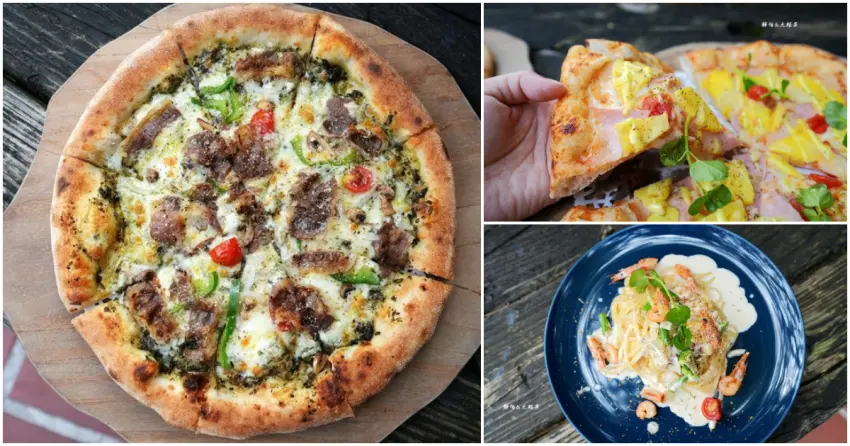 ▲店內披薩口味選擇相當豐富，窯烤後的餅皮香氣特別迷人，推薦多點幾種口味一起分享，一次吃得更過癮。