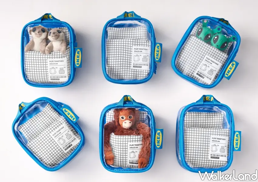 ▲IKEA集點推出造型娃包搭配縮小版寢具，讓不同款式的玩偶都能輕鬆入住行動小窩。