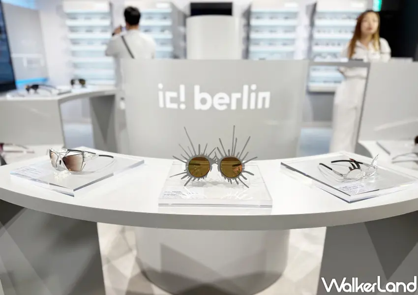 ▲德國 ic! berlin 眼鏡以超薄不鏽鋼材質、0.5mm超薄不鏽鋼材質打造。(攝影：鄭亦庭)