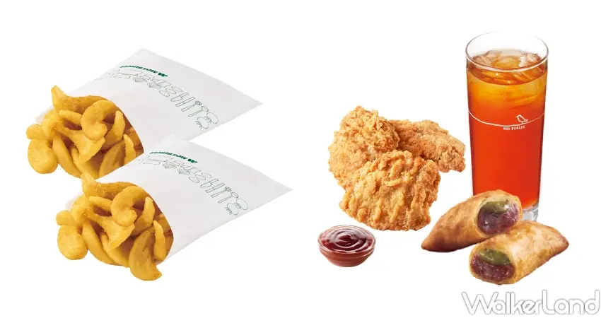 ▲摩斯漢堡推出鹹甜組合套餐，雞腿塊搭配抹茶紅豆米派，提供不同口味層次的點心選擇。