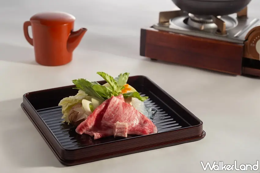 ▲「大阪．關西美食祭」重頭戲為滋賀縣A5頂級近江牛，以先煎後調味的道地關西風壽喜燒技法呈現 。圖／台北老爺酒店提供；窩客島編輯李維唐整理