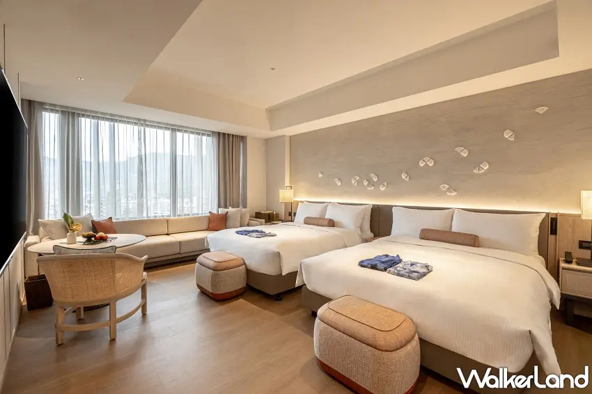 ▲北投晶泉丰旅推出母親節限定「晶燕寵媽」住房專案，邀請旅人帶著媽媽享受白磺溫泉療癒假期 。圖／晶泉丰旅提供；窩客島編輯李維唐整理